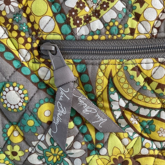 Vera Bradley Lemon Parfait Large Hobo Shoulder Bag Handbag Purse Retired - Picture 4 of 10